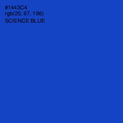 #1443C4 - Science Blue Color Image