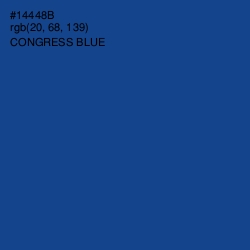 #14448B - Congress Blue Color Image