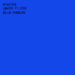 #1447E9 - Blue Ribbon Color Image