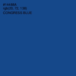 #14488A - Congress Blue Color Image