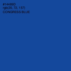 #14489D - Congress Blue Color Image