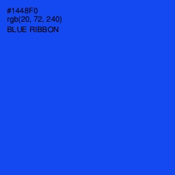 #1448F0 - Blue Ribbon Color Image