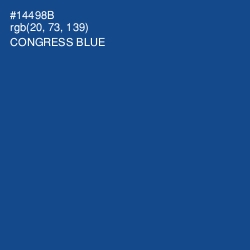 #14498B - Congress Blue Color Image