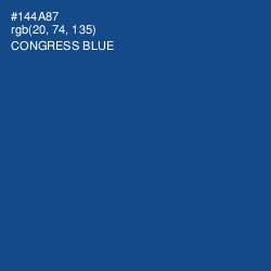 #144A87 - Congress Blue Color Image