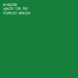 #14803B - Forest Green Color Image