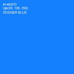 #1480FD - Dodger Blue Color Image