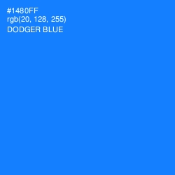 #1480FF - Dodger Blue Color Image