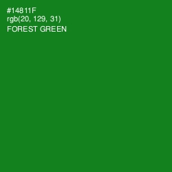 #14811F - Forest Green Color Image