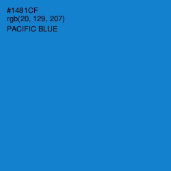 #1481CF - Pacific Blue Color Image