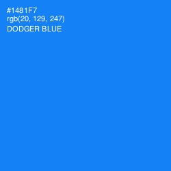 #1481F7 - Dodger Blue Color Image