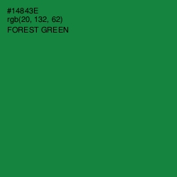#14843E - Forest Green Color Image