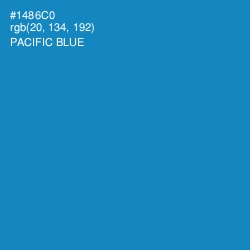 #1486C0 - Pacific Blue Color Image