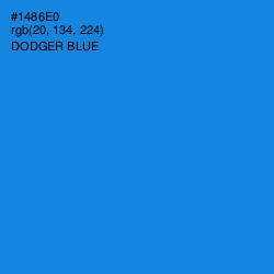 #1486E0 - Dodger Blue Color Image