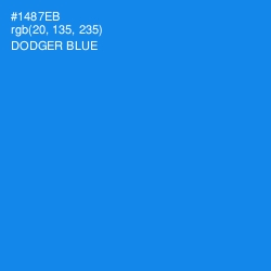 #1487EB - Dodger Blue Color Image