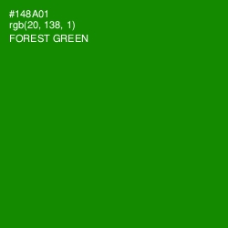 #148A01 - Forest Green Color Image