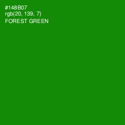 #148B07 - Forest Green Color Image