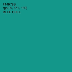 #14978B - Blue Chill Color Image