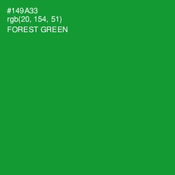 #149A33 - Forest Green Color Image
