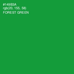 #149B3A - Forest Green Color Image