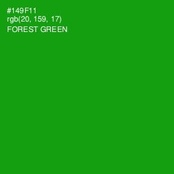 #149F11 - Forest Green Color Image