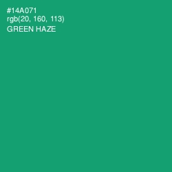 #14A071 - Green Haze Color Image