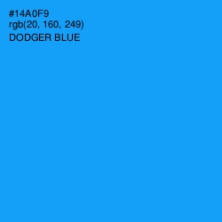 #14A0F9 - Dodger Blue Color Image