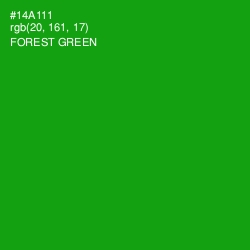 #14A111 - Forest Green Color Image