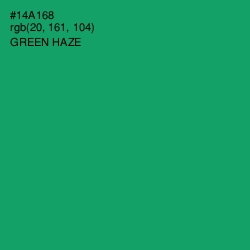 #14A168 - Green Haze Color Image