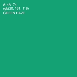 #14A174 - Green Haze Color Image