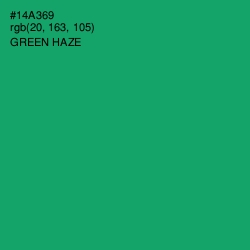 #14A369 - Green Haze Color Image