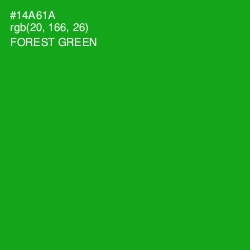 #14A61A - Forest Green Color Image