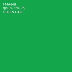 #14A64B - Green Haze Color Image