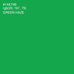 #14A74B - Green Haze Color Image