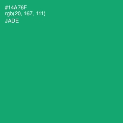 #14A76F - Jade Color Image