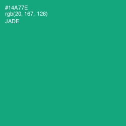 #14A77E - Jade Color Image