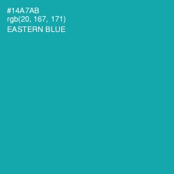 #14A7AB - Eastern Blue Color Image