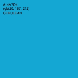 #14A7D4 - Cerulean Color Image