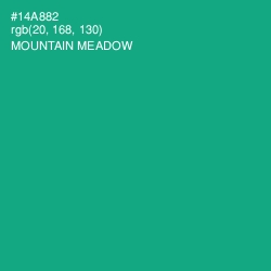 #14A882 - Mountain Meadow Color Image