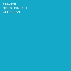 #14A8C9 - Cerulean Color Image