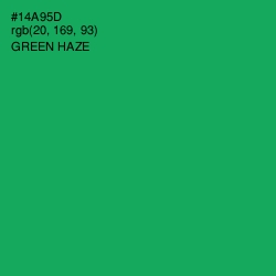 #14A95D - Green Haze Color Image