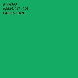 #14AB65 - Green Haze Color Image