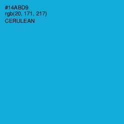 #14ABD9 - Cerulean Color Image