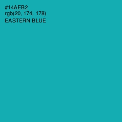 #14AEB2 - Eastern Blue Color Image