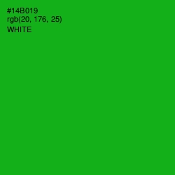 #14B019 - Forest Green Color Image