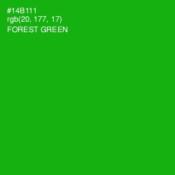 #14B111 - Forest Green Color Image