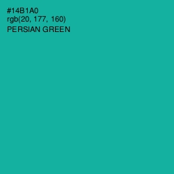 #14B1A0 - Persian Green Color Image