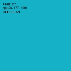 #14B1C7 - Cerulean Color Image