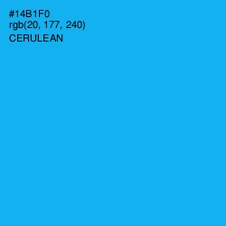 #14B1F0 - Cerulean Color Image