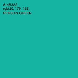 #14B3A2 - Persian Green Color Image