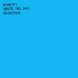 #14B7F1 - Scooter Color Image